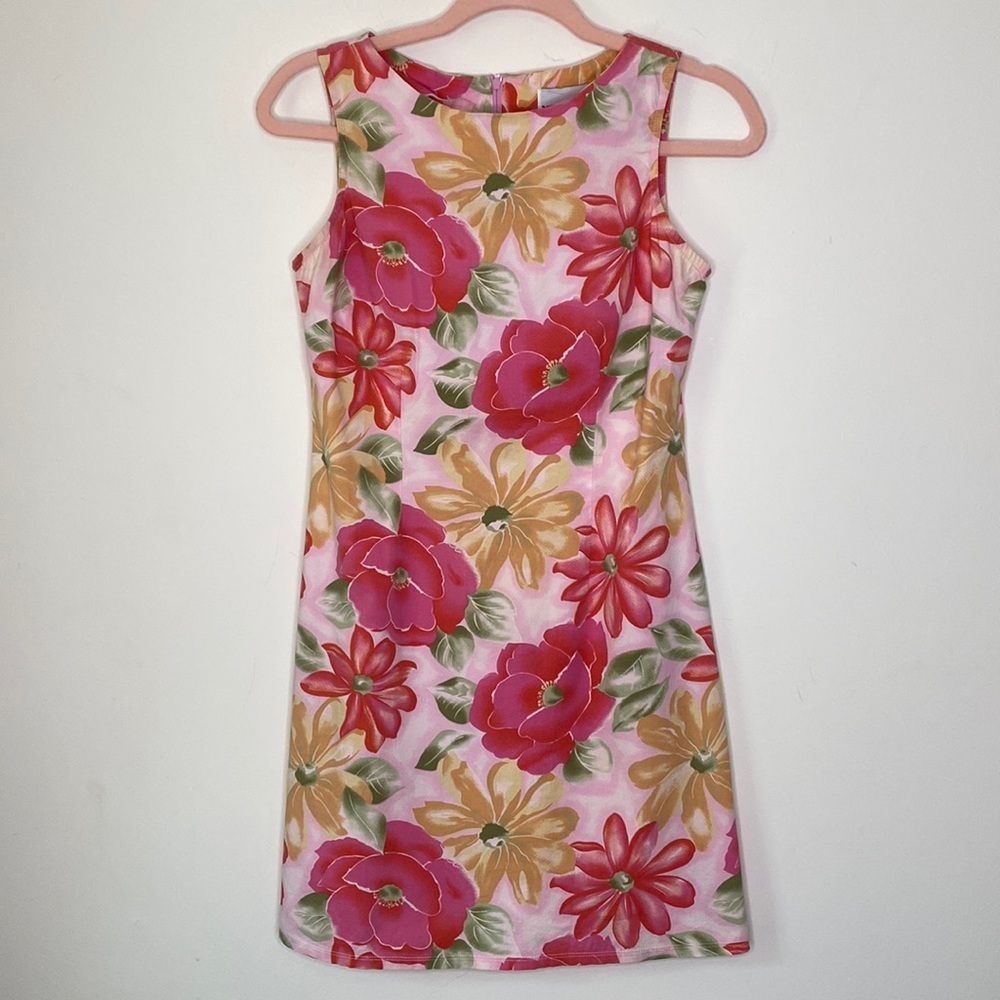 Vintage Niki-Lee Dress Size 5 Sleeveless‎ Floral Pink